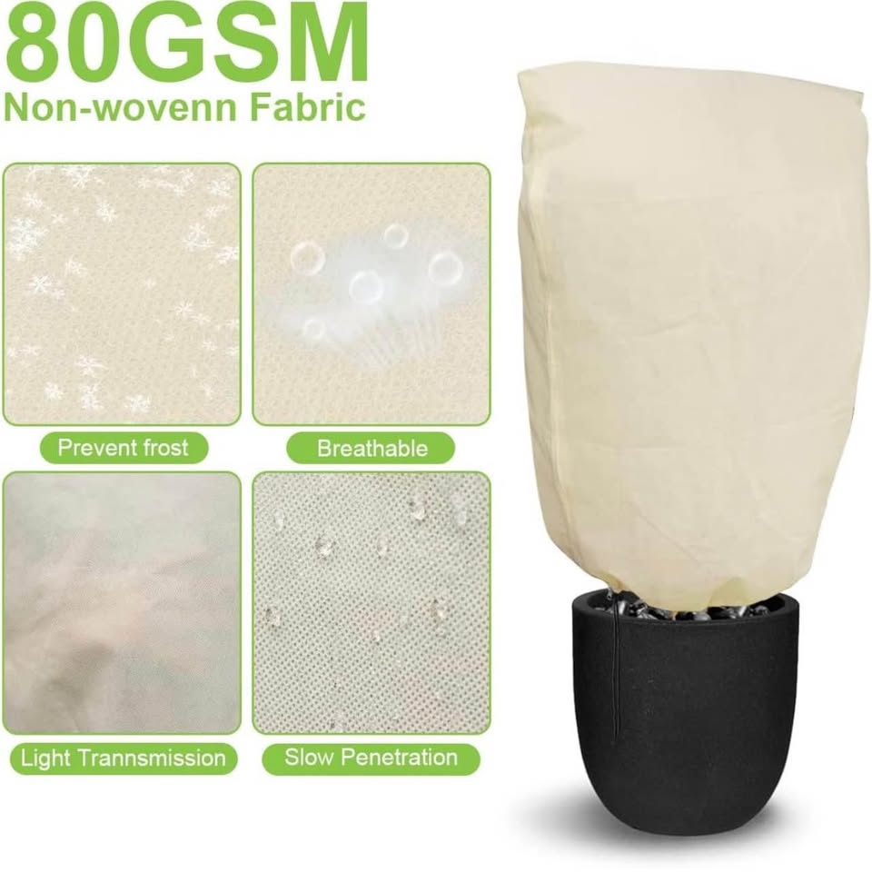 Plant Covers Freeze Protection Large Reusable Plant Frost Cloth Blanket Tree Cover with Zipper Drawstring for Winter Garden Outdoor Plants