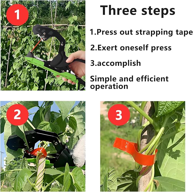 Portable Garden Plant Branch Binding Tying Machine with Staple and Tape